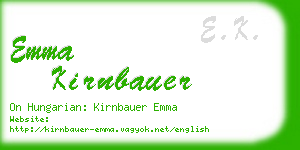 emma kirnbauer business card